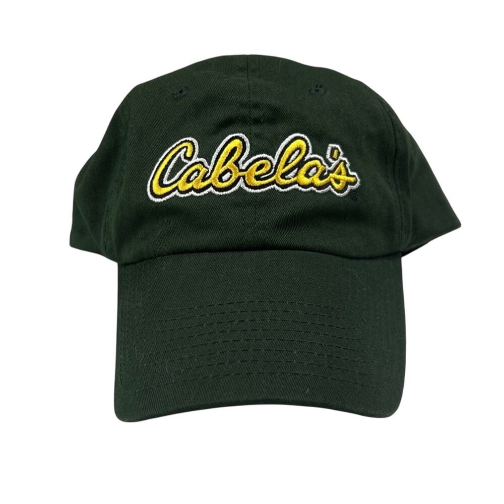 Cabela's Strapback Cap OSFA 90s Embroidered Logo Hat Granola Outdoors Gorpcore
